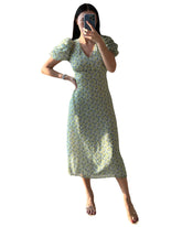 Exquise Green floral long Dress